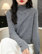 Chanyarn Women's Turtleneck 100% Merino Wool 2025 First-Line Ready to Wear Fall Winter Seamless Knit Pullover Sweater