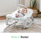 Ingenuity Keep Cozy 3-in-1 Grow with Me Vibrating Baby Bouncer, Seat & Infant to Toddler Rocker, Vibrations & -Toy Bar, 0-30 Months Up to 40 lbs (Weaver)