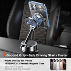 Qifutan Dash Mounted Phone Holders for Your Car Dash Phone Mount for Car Dashboard Air Vent Multi-Mount 3 in 1 Vehicle Windshield Holder Compatible Multi-Device Clip