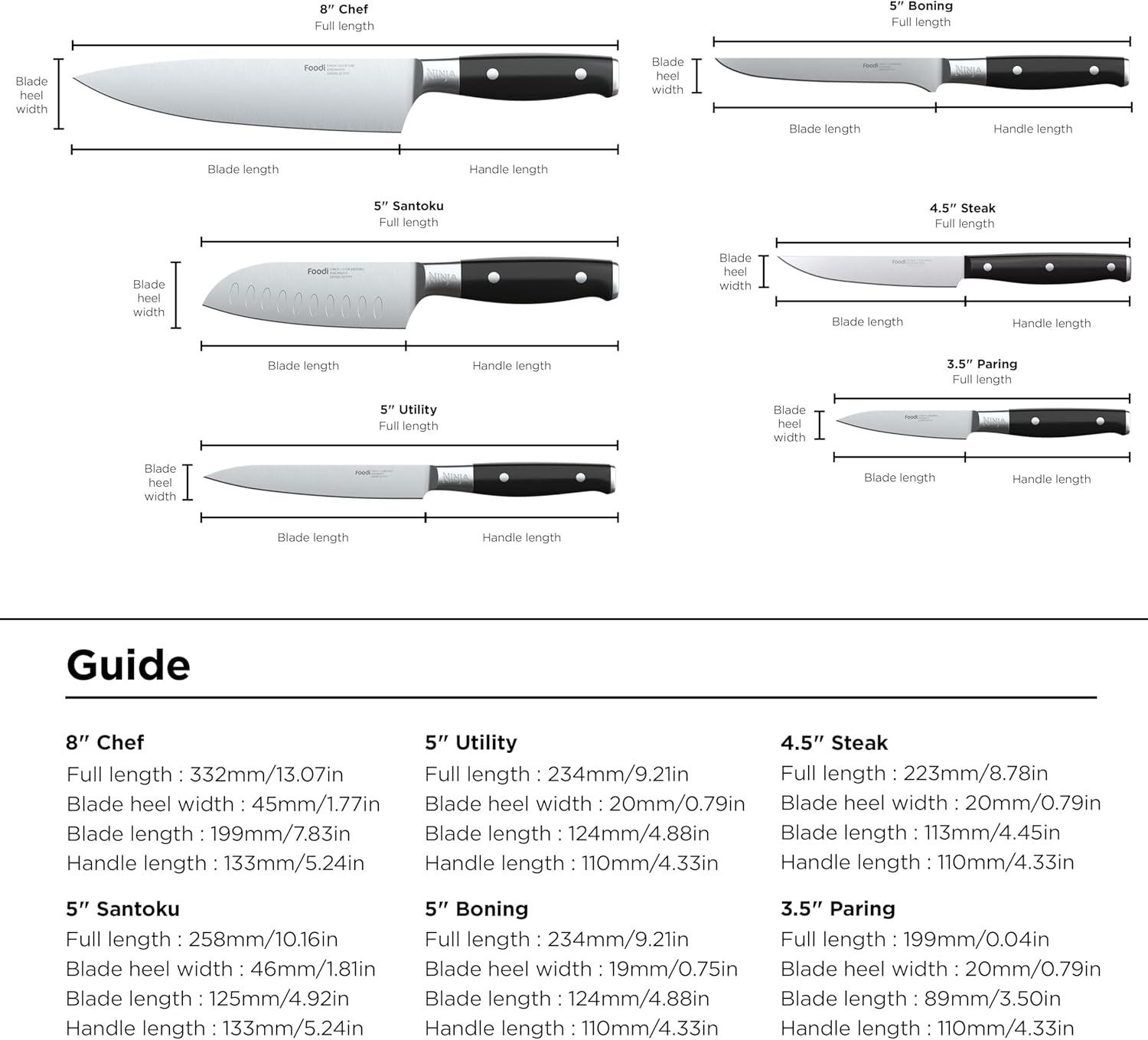 Ninja Knife Set, Knife Sharpener, Knife Block Set, Stainless Steel Knives, 14 Piece Set, Steak Knives, Chef Knives and More, Foodi NeverDull, Black, K32014