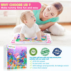 Infinno Tummy Time Mat Premium Baby Water Play Mat for Infants and Toddlers Baby Toys for 3 to 24 Months, Strengthen Your Baby's Muscles, Pink Theme Toys
