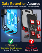 Qifutan Dash Mounted Phone Holders for Your Car Dash Phone Mount for Car Dashboard Air Vent Multi-Mount 3 in 1 Vehicle Windshield Holder Compatible Multi-Device Clip