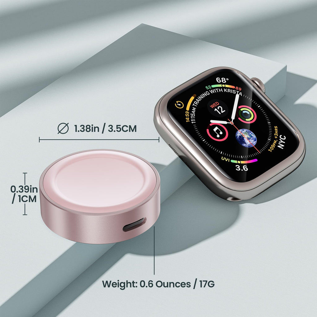 Ruxely Magnetic Charger for Apple Watch,Portable Wireless Fast iWatch Charger Adapter with USB C & iPhone Power Port,Short Apple Watch Charging Cable for iWatch Series 11 10 9 8 7 6,Ultra 3,42/46/44mm