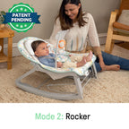 Ingenuity Keep Cozy 3-in-1 Grow with Me Vibrating Baby Bouncer, Seat & Infant to Toddler Rocker, Vibrations & -Toy Bar, 0-30 Months Up to 40 lbs (Weaver)