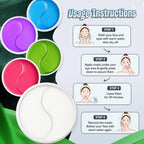 24K Gold Under Eye Patches - 60 Pack for Puffy Eyes, Dark Circles, Bags & Wrinkles with Collagen & Hyaluronic Acid - Eye Care Pads for Daily Skincare (Gold)