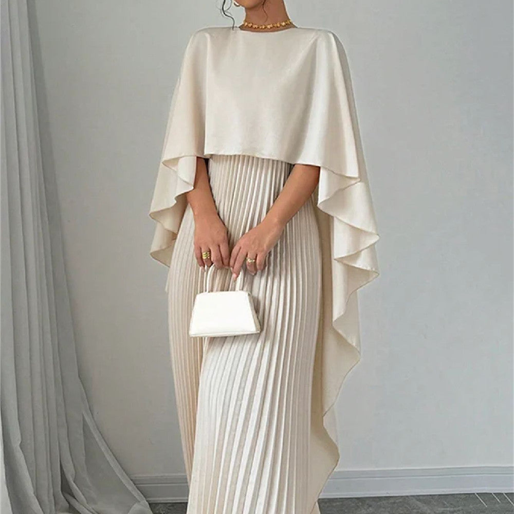 Casual Summer Dress – Loose Fit Batwing Sleeve Midi Dress for Women