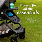 Graco Modes Pramette Travel System, 3-in1 Modular Carseat Stroller Combo, Infant Car Seat Carrier to Toddler Stroller, Includes the SnugRide 35 Car Seat, Ellington