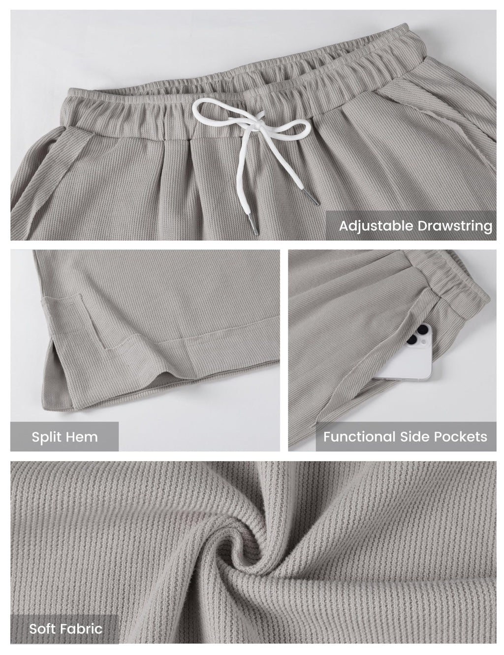 Athlisan Womens Baggy Wide Leg Palazzo Pants Casual Loose Drawstring Elastic Waisted Lounge Trousers with Pockets