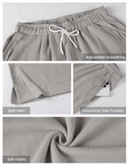 Athlisan Womens Baggy Wide Leg Palazzo Pants Casual Loose Drawstring Elastic Waisted Lounge Trousers with Pockets