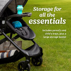 Graco Modes Pramette Travel System, 3-in1 Modular Carseat Stroller Combo, Infant Car Seat Carrier to Toddler Stroller, Includes the SnugRide 35 Car Seat, Ellington