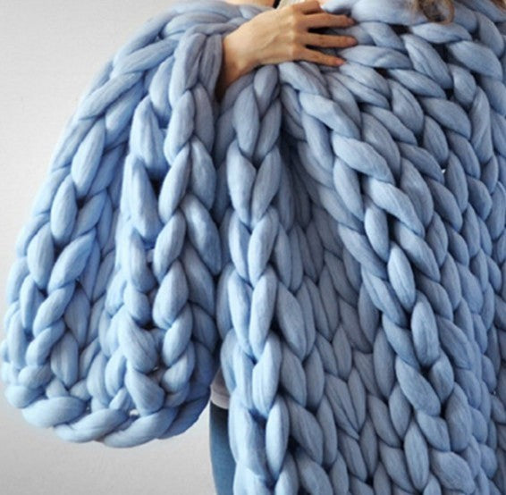 Decorative Handmade Knitted Blanket – Cozy Photography & Home Decor Throw