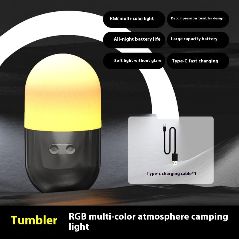 Mini RGB Camping Light – Rechargeable LED Lamp for Travel, Tent & Night Use