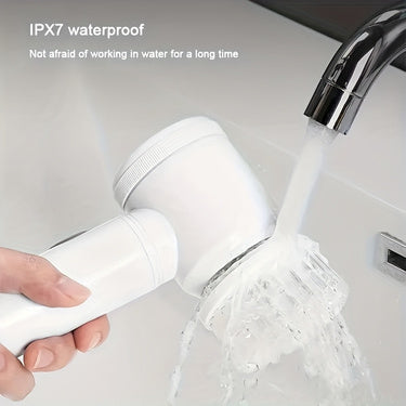 USB Rechargeable Electric Spin Cleaning Brush – Handheld Power Scrubber for Kitchen & Bathroom