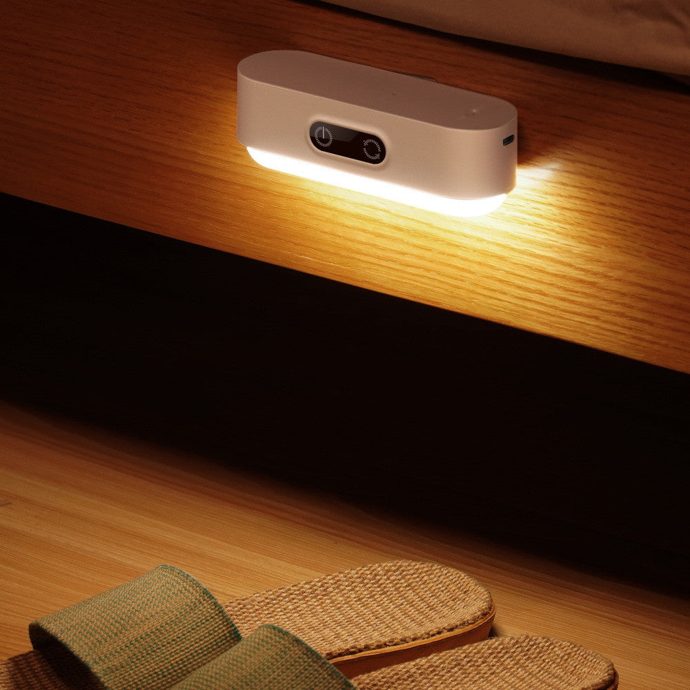 USB Rechargeable Magnetic Night Light – Dimmable LED Lamp for Cabinet, Desk & Dorm Room