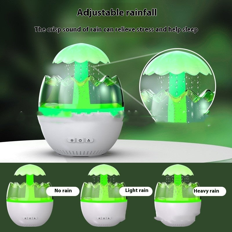 Raindrop Aroma Diffuser – Ultrasonic Humidifier with Color Changing Light