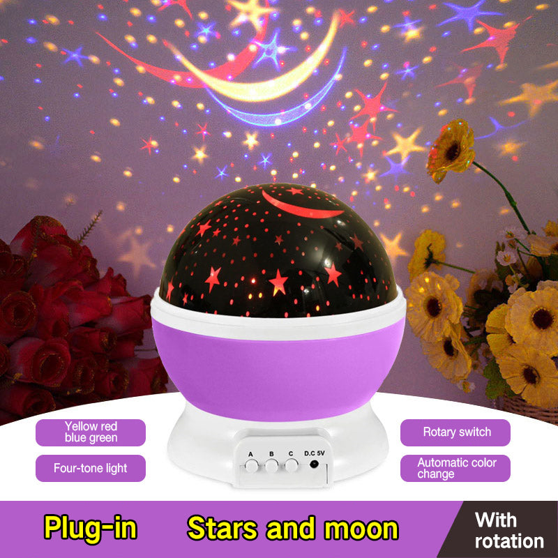 LED Starry Sky Projector – USB Rotating Night Light for Kids & Home Decoration