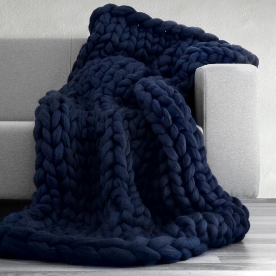 Decorative Handmade Knitted Blanket – Cozy Photography & Home Decor Throw