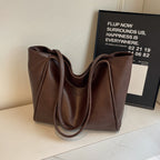 Women’s Soft Leather Tote Bag – Large Capacity Shoulder Bag for Work & Travel