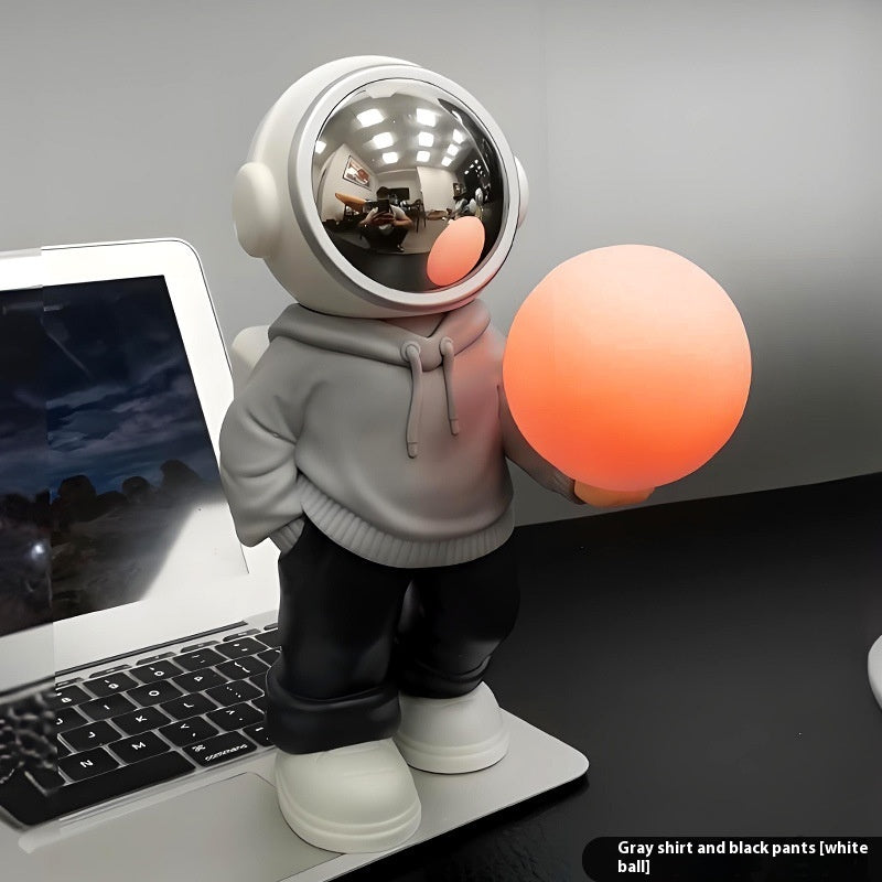 Spaceman Bluetooth Speaker Lamp – Colorful LED Night Light with Wireless Audio