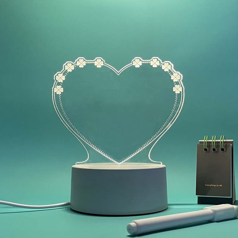 Glowing Acrylic Message Board – Reusable LED Writing Tablet for Desk Decor