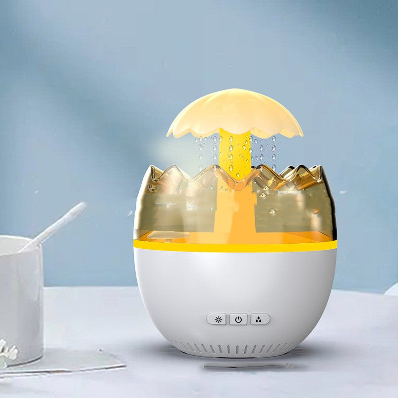 Raindrop Aroma Diffuser – Ultrasonic Humidifier with Color Changing Light