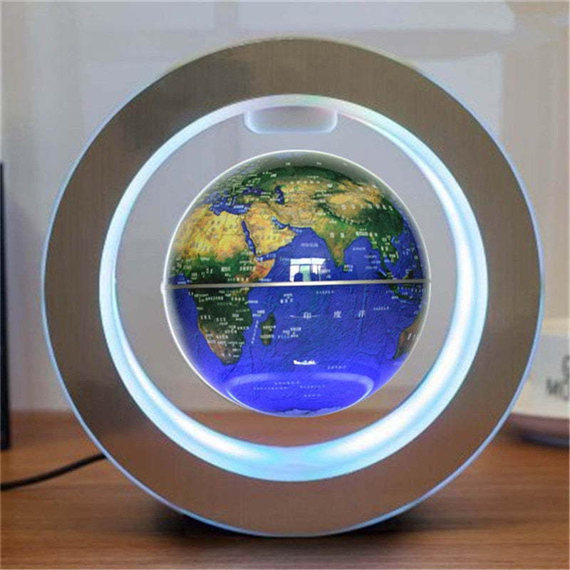 Anti-Gravity Floating Globe – LED World Map Magnetic Levitation Lamp