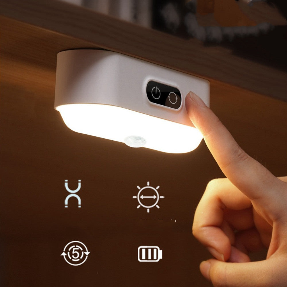 USB Rechargeable Magnetic Night Light – Dimmable LED Lamp for Cabinet, Desk & Dorm Room