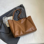 Women’s Soft Leather Tote Bag – Large Capacity Shoulder Bag for Work & Travel