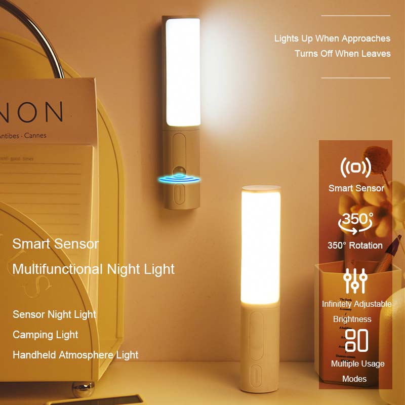 Smart Motion Sensor LED Night Light – Wireless Auto Light for Bed, Kitchen & Closet