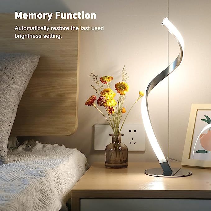 Snake Design Table Lamp – Spiral LED Night Light for Bedroom Decor