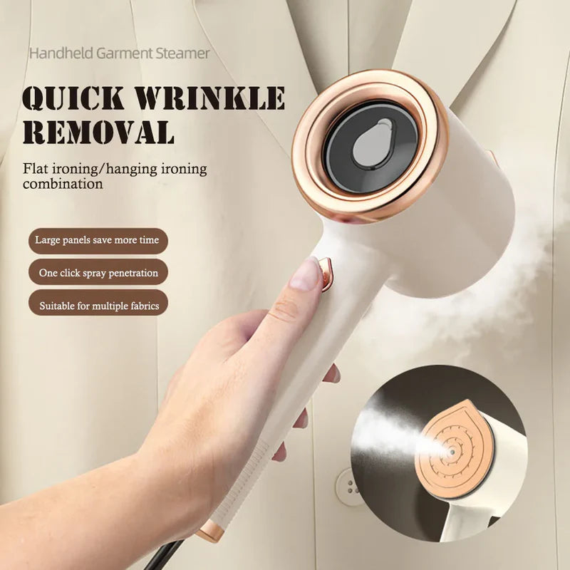 Travel Garment Steamer – Mini Handheld Fabric Iron for Quick Wrinkle Removal