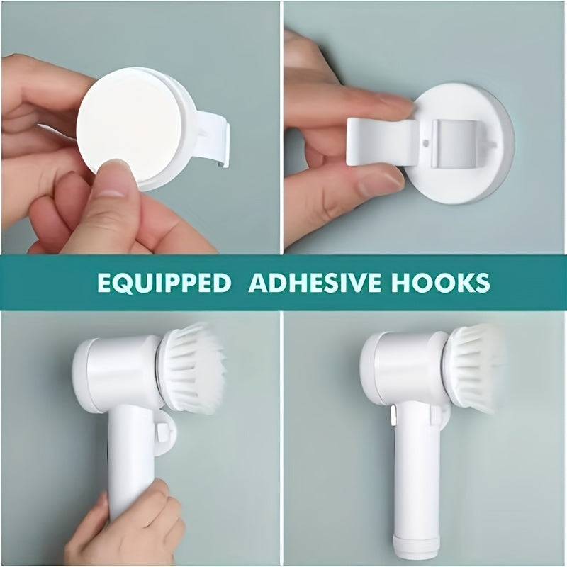 USB Rechargeable Electric Spin Cleaning Brush – Handheld Power Scrubber for Kitchen & Bathroom